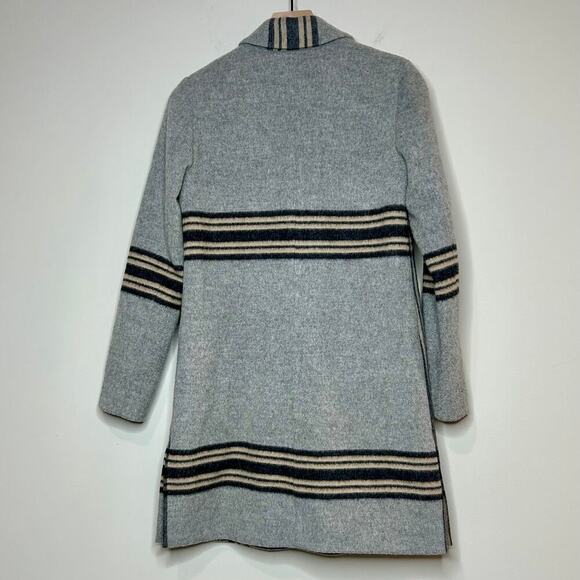Ecru Virgin Wool Blend Coat Size XS - Picture 6 of 9